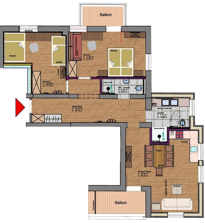 Appartements Rofan Maurach  Cameră foto
